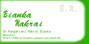 bianka makrai business card